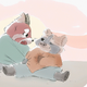 Aka begs his dying friend to stay with him.